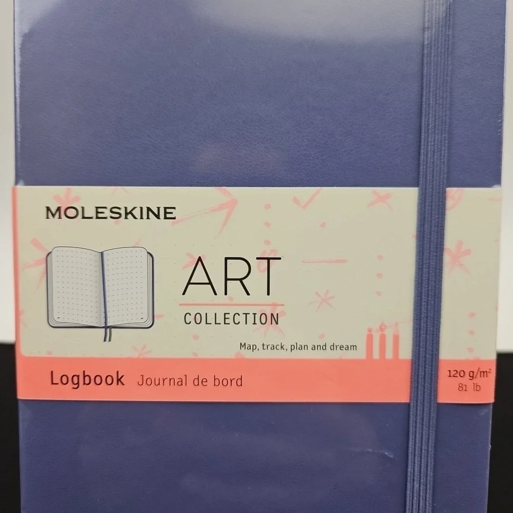 Moleskine Dotted Journal Logbook Lavender Hardcover 160pgs Art Collection New